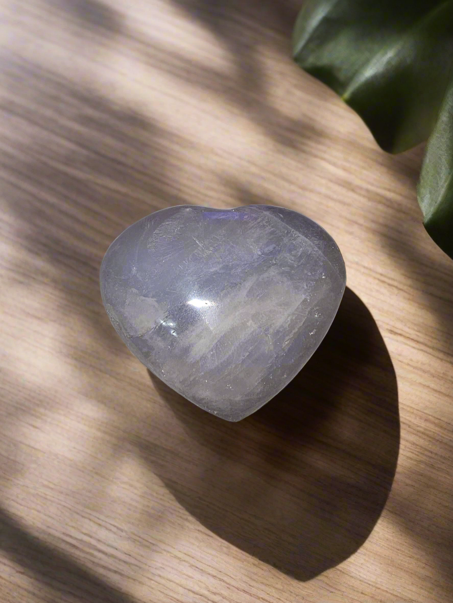 Blue Rose Quartz heart